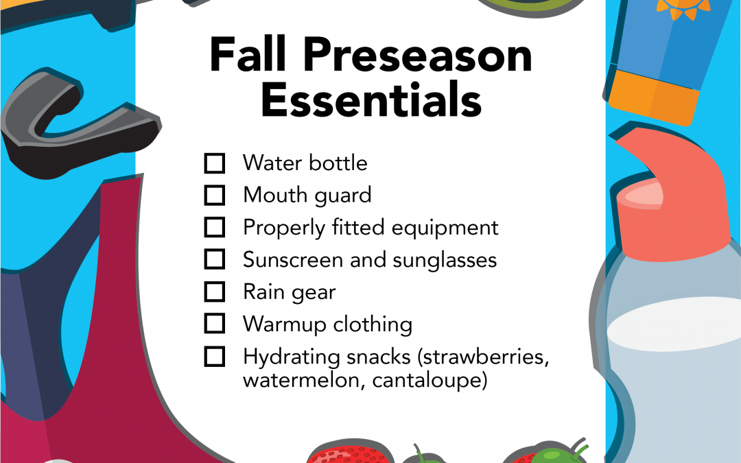 Student Athlete Fall Preseason Checklist